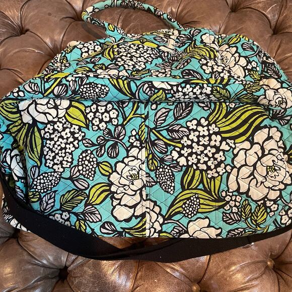 Vera Bradley blue flower tote with strap - Picture 6 of 9